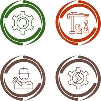 Upgrade and Robotic Arm Icon vector