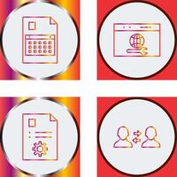 content planning and web support Icon vector