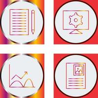 write feedback and computer settings Icon vector