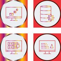 digital marketing and database management Icon vector