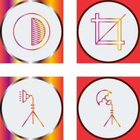 contrast and crop Icon vector