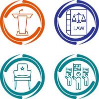 Podium and Law Icon vector