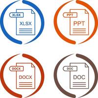 XLSX and PPT Icon vector