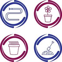 Water Pipe and Lower Pot Icon vector