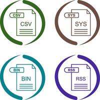 CSV and SYS Icon vector