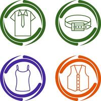 Shirt and Tie and Belt Icon vector