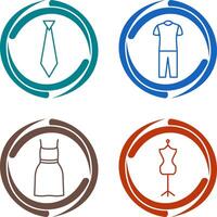 Tie and Pyjamas Icon vector