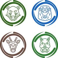 Sheep and Boar Icon vector