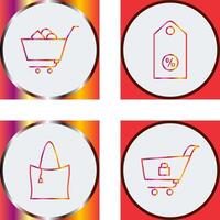 shopping cart and discount tag Icon vector