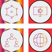 nodes and network setting Icon vector