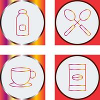 syrup and spoon Icon vector