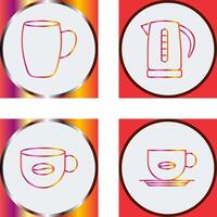 mug and kettle Icon vector