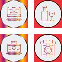 Double and Wine Bottle Icon vector