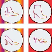 Men Boots and high heels Icon vector