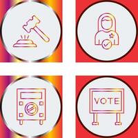 Gavel and Candidate Icon vector