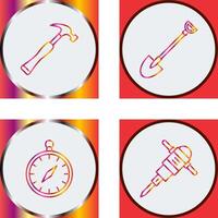 Shovel and Nail Icon vector