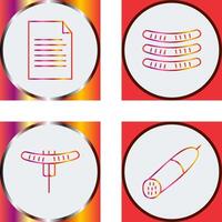 Sheet and Sausages Icon vector