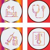 Stethoscope and Hospital Icon vector