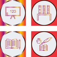 Classroom Board and Bookstand Icon vector