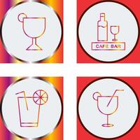 drinks cafe and sherry Icon vector