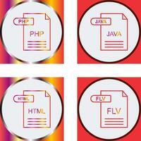 PHP and Java Icon vector