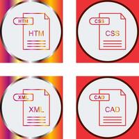 HTM and CSS Icon vector