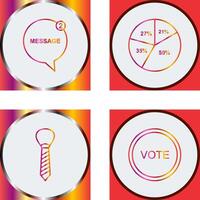 Message Bubbles and Pie Chart Icon vector