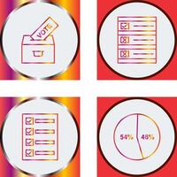 Casting Vote and Ballot Paper Icon vector