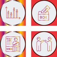Giing Vote and Candidate and Graph Icon vector