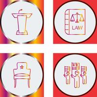 Podium and Law Icon vector