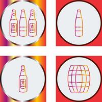 cerveza botellas y alcohol icono vector