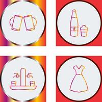 Beers Toasting and Beer Icon vector