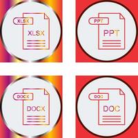 XLSX and PPT Icon vector