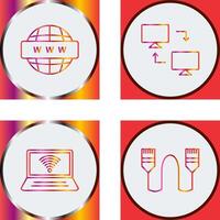 Sharing Systems and World Wide Icon vector