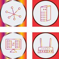 Internet and Server Network Icon vector