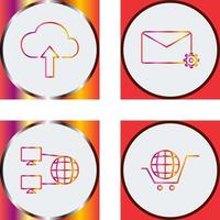 Upload to Cloud and Message Settings Icon vector