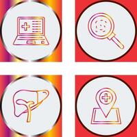 Laptop and Analytics Icon vector