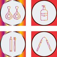 Earring and Lotion Icon vector