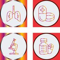 Lung and Medicine Icon vector