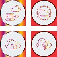 Laptop and Cloud Icon vector