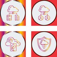 archivo y nube icono vector