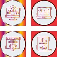 Upload and Dashboard Icon vector