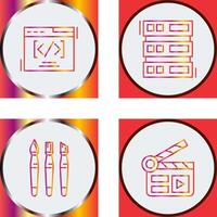 Web Coding ND Server Icon vector