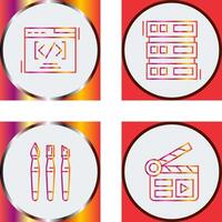 Web Coding ND Server Icon vector