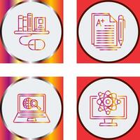 Digital Library and Essay Icon vector