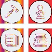 Hammer and Statue Icon vector