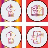 File Download and Monitor Icon vector