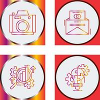 Photo Camera and Invitation Card Icon vector