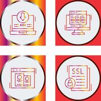 Downlaod and Layout Icon vector