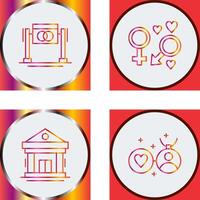 Wedding and Genders Icon vector